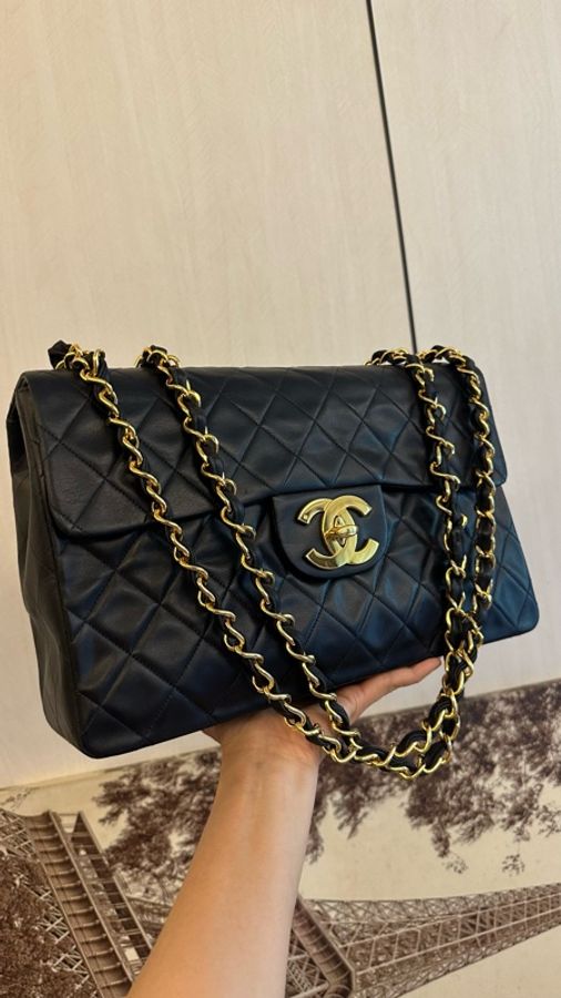 Chanel  黑金 max 33 古董包 背嫂袋-3