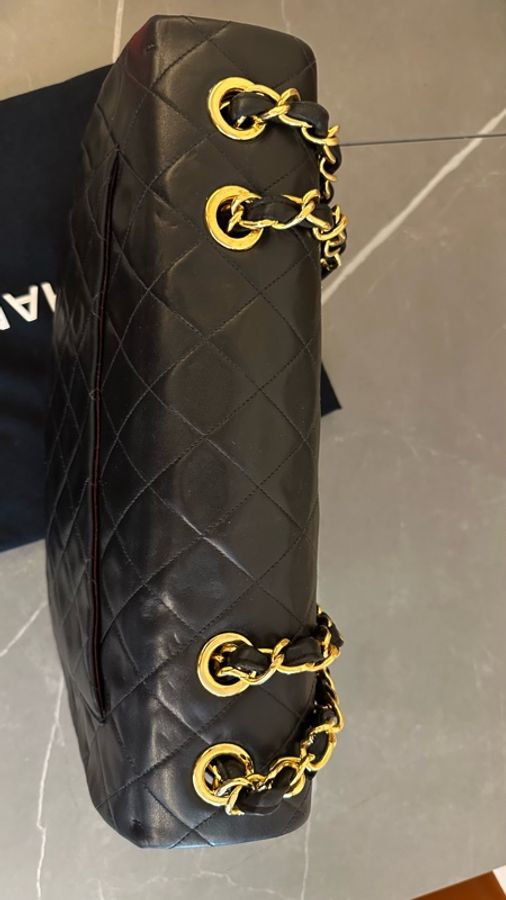 Chanel  黑金 max 33 古董包 背嫂袋-10