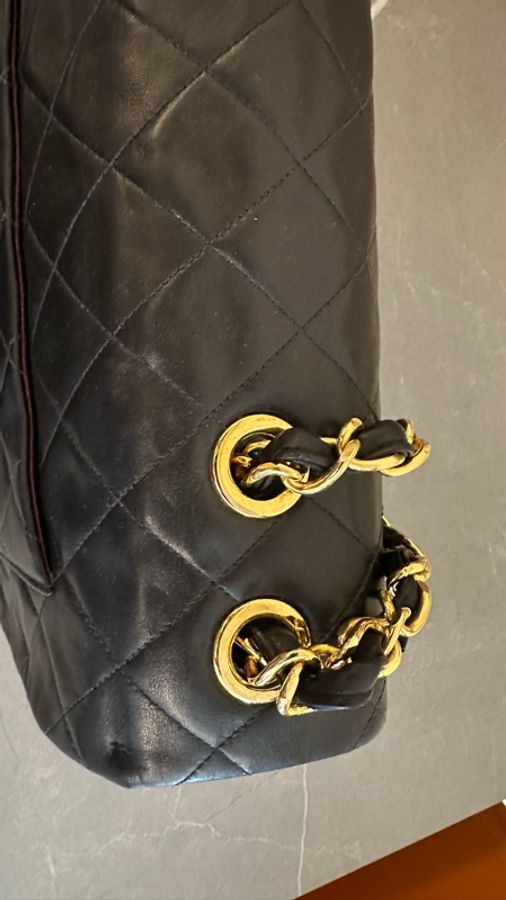 Chanel  黑金 max 33 古董包 背嫂袋-11