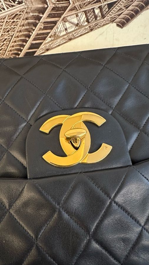 Chanel  黑金 max 33 古董包 背嫂袋-14