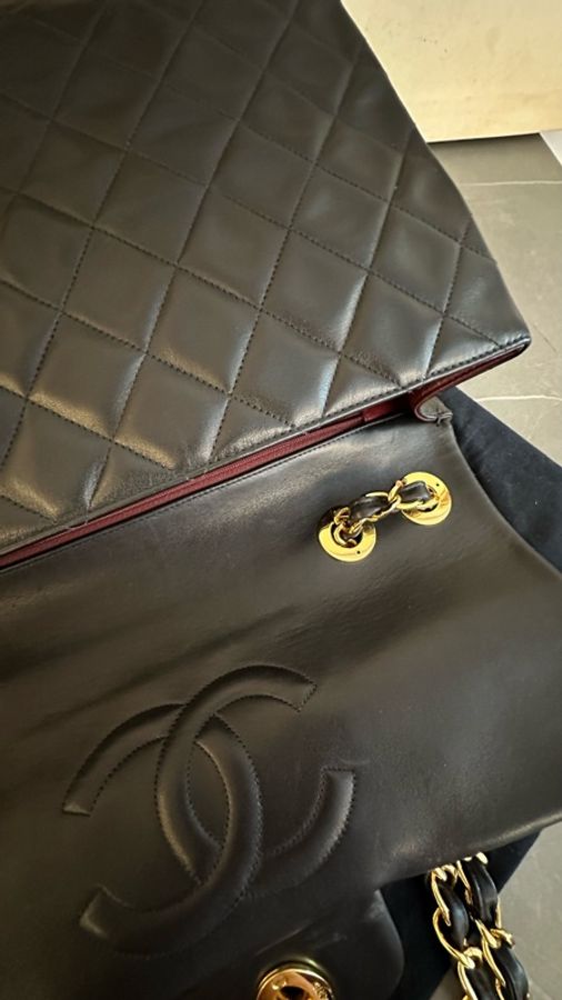 Chanel  黑金 max 33 古董包 背嫂袋-24