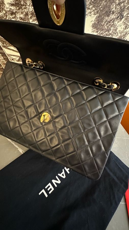 Chanel  黑金 max 33 古董包 背嫂袋-27