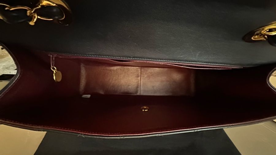 Chanel  黑金 max 33 古董包 背嫂袋-31