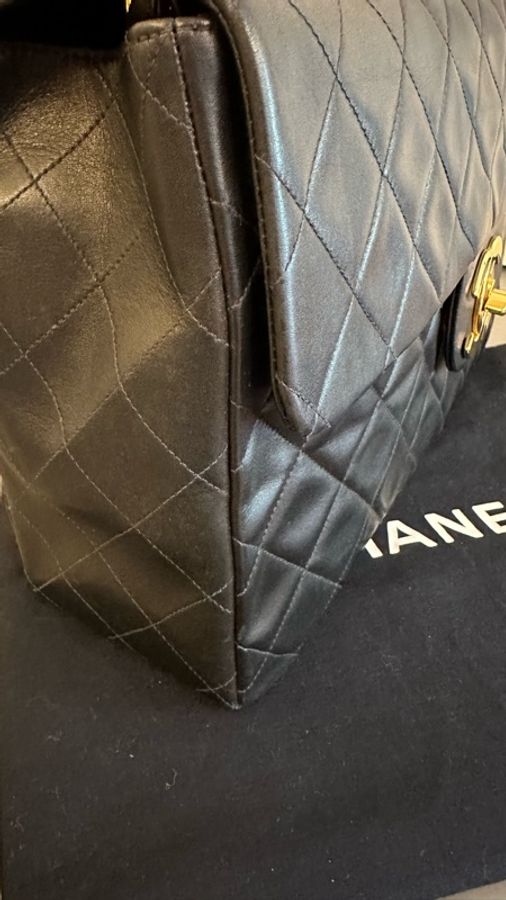 Chanel  黑金 max 33 古董包 背嫂袋-40