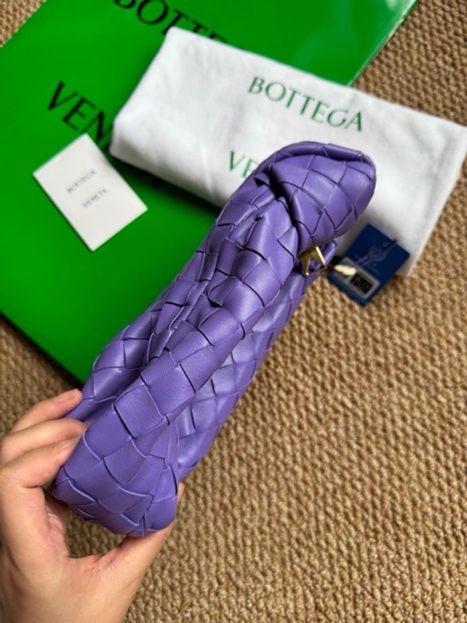 閒置新未使用 BV 新款 Jodie mini 紫色編織餃子包-3