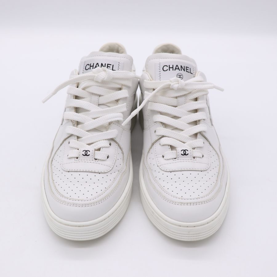 Chanel 香奈兒  小白鞋 CC LOGO EU39-1
