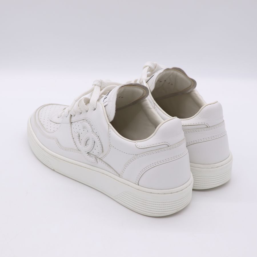Chanel 香奈兒  小白鞋 CC LOGO EU39-4