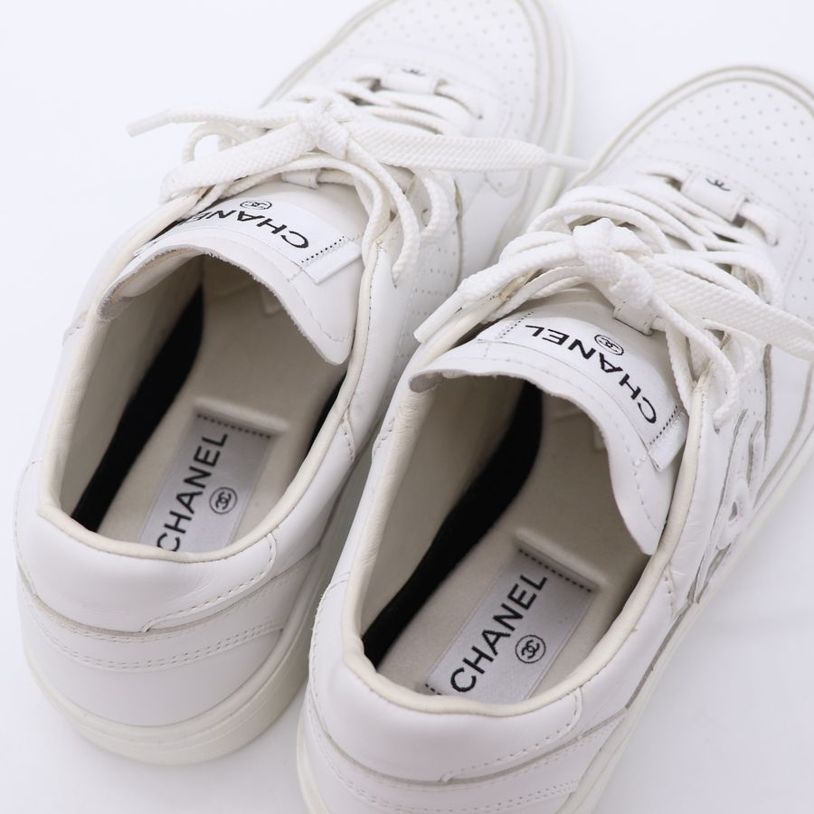 Chanel 香奈兒  小白鞋 CC LOGO EU39-9