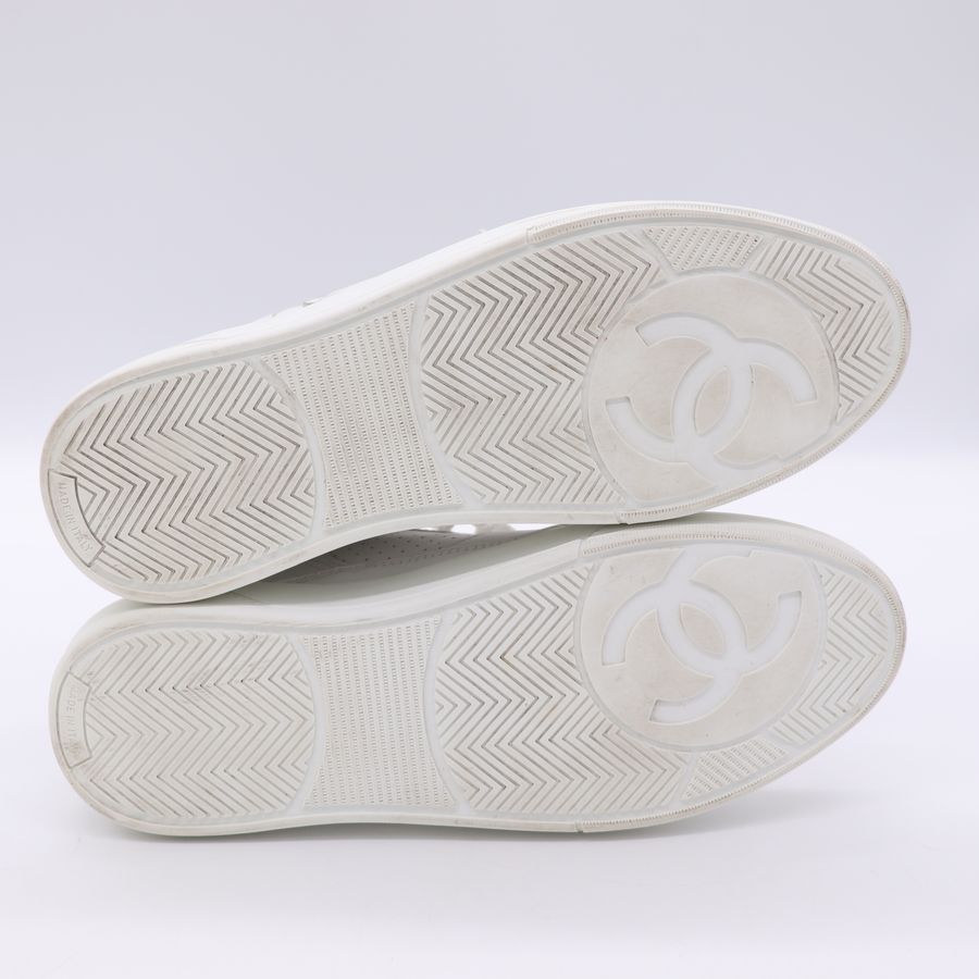 Chanel 香奈兒  小白鞋 CC LOGO EU39-10