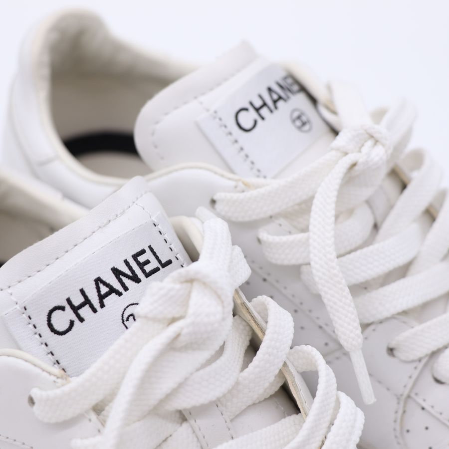 Chanel 香奈兒  小白鞋 CC LOGO EU39-11