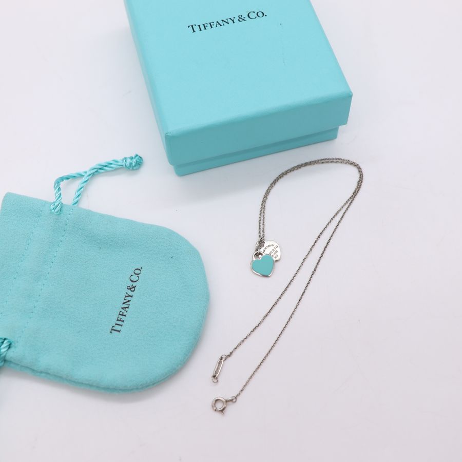 Tiffany & Co. 蒂芙尼 心心相映 925銀 雙愛心吊墜項鍊-4