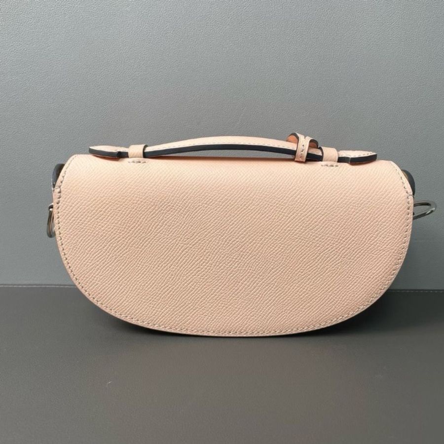 Moynat Flori tour小馬鞍腋下包 花瓣粉馬鞍包 20*5.7*12cm 9新 配件肩帶 鑰匙 塵袋-2