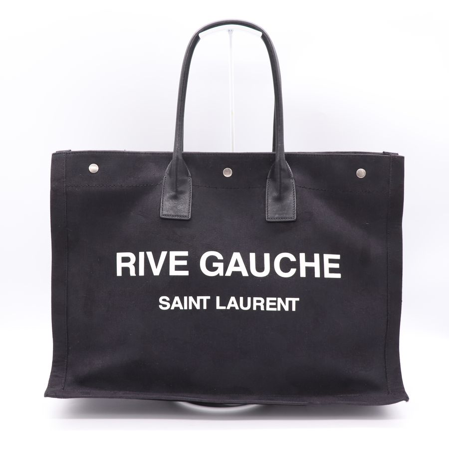 YSL  黑色帆布 迷彩 拼皮 手提包 購物包 托特包【Saint Laurent 聖羅蘭】-1