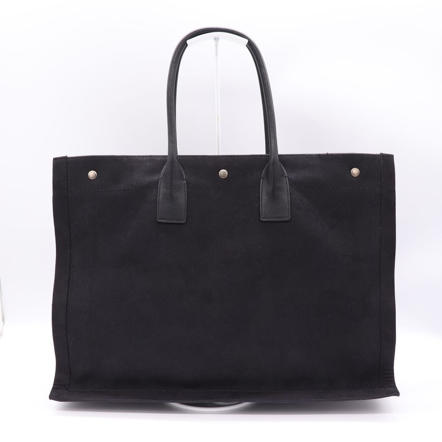 YSL  黑色帆布 迷彩 拼皮 手提包 購物包 托特包【Saint Laurent 聖羅蘭】-4