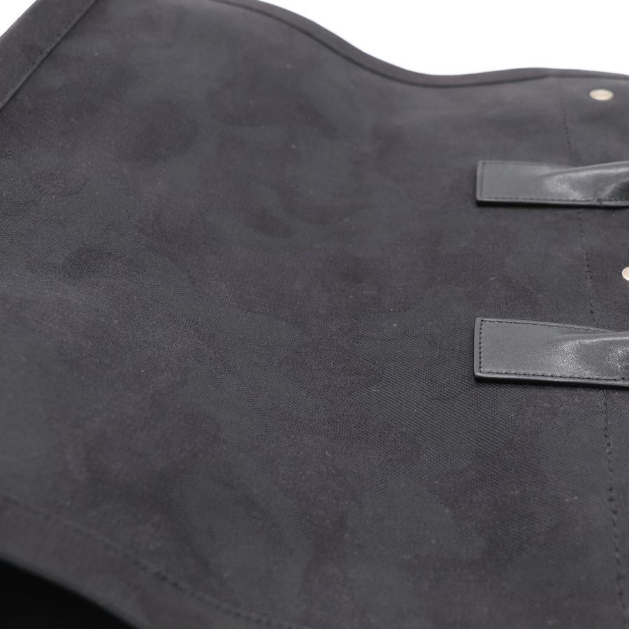 YSL  黑色帆布 迷彩 拼皮 手提包 購物包 托特包【Saint Laurent 聖羅蘭】-12