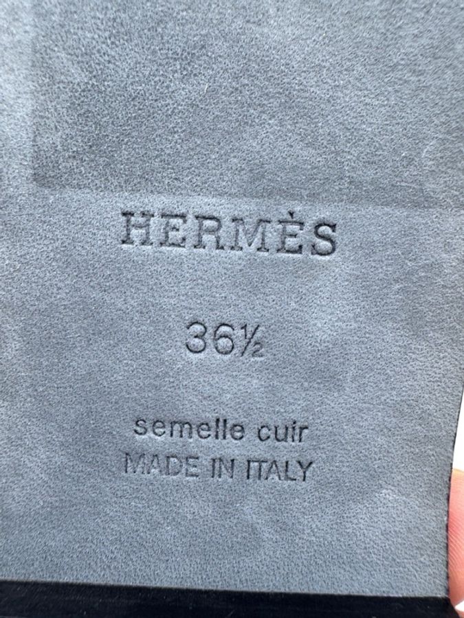 愛馬仕/Hermes Oran H拖鞋 棕色 牛皮-7