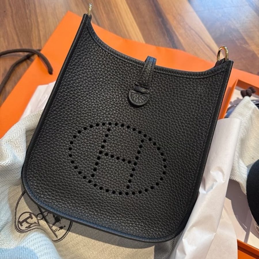 Hermes mini Evelyn 黑金-0