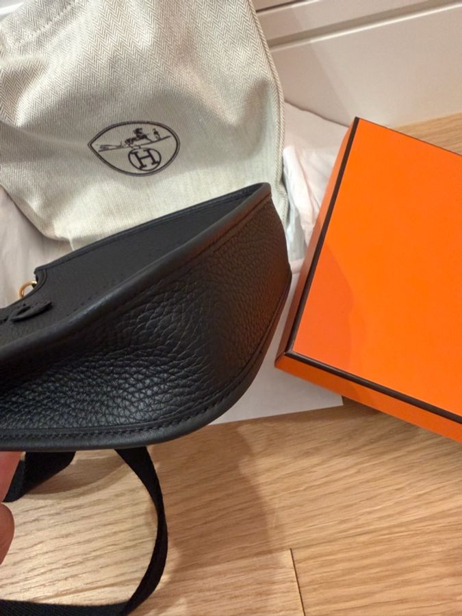Hermes mini Evelyn 黑金-4