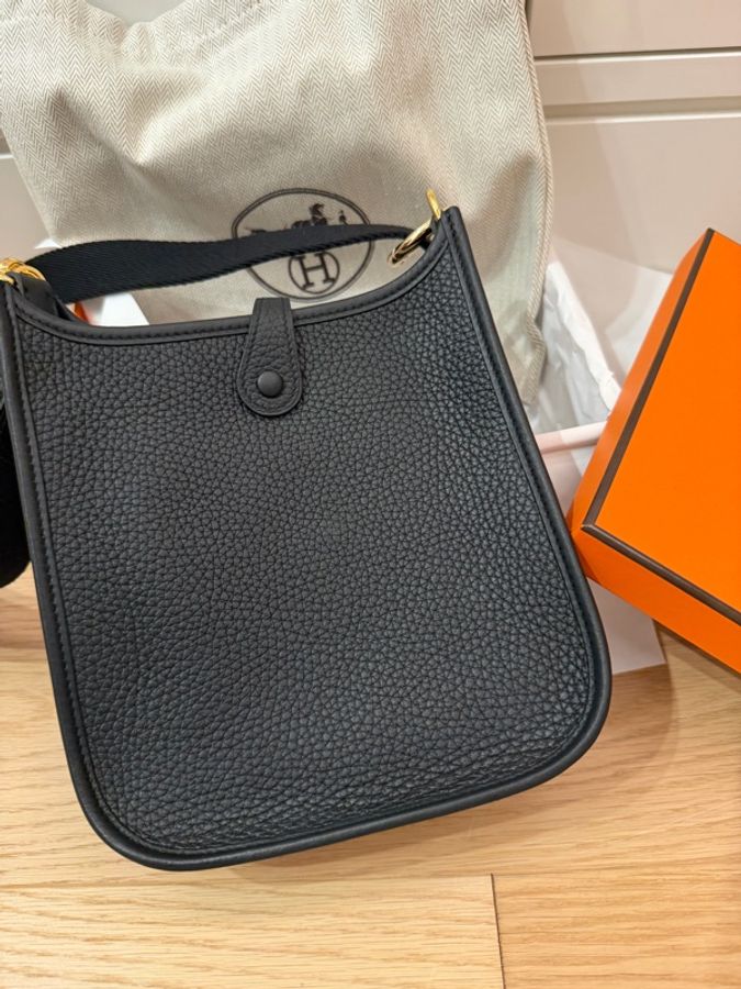 Hermes mini Evelyn 黑金-6