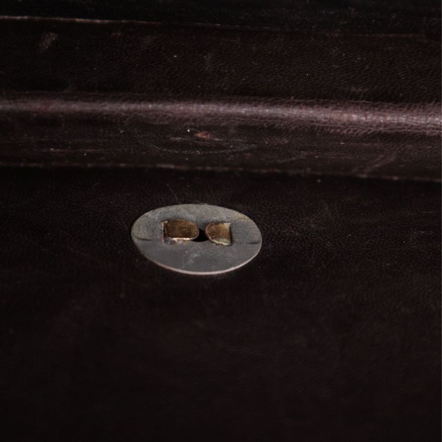 Dior 金棕色鳄鱼皮CD腋下包单肩包-14