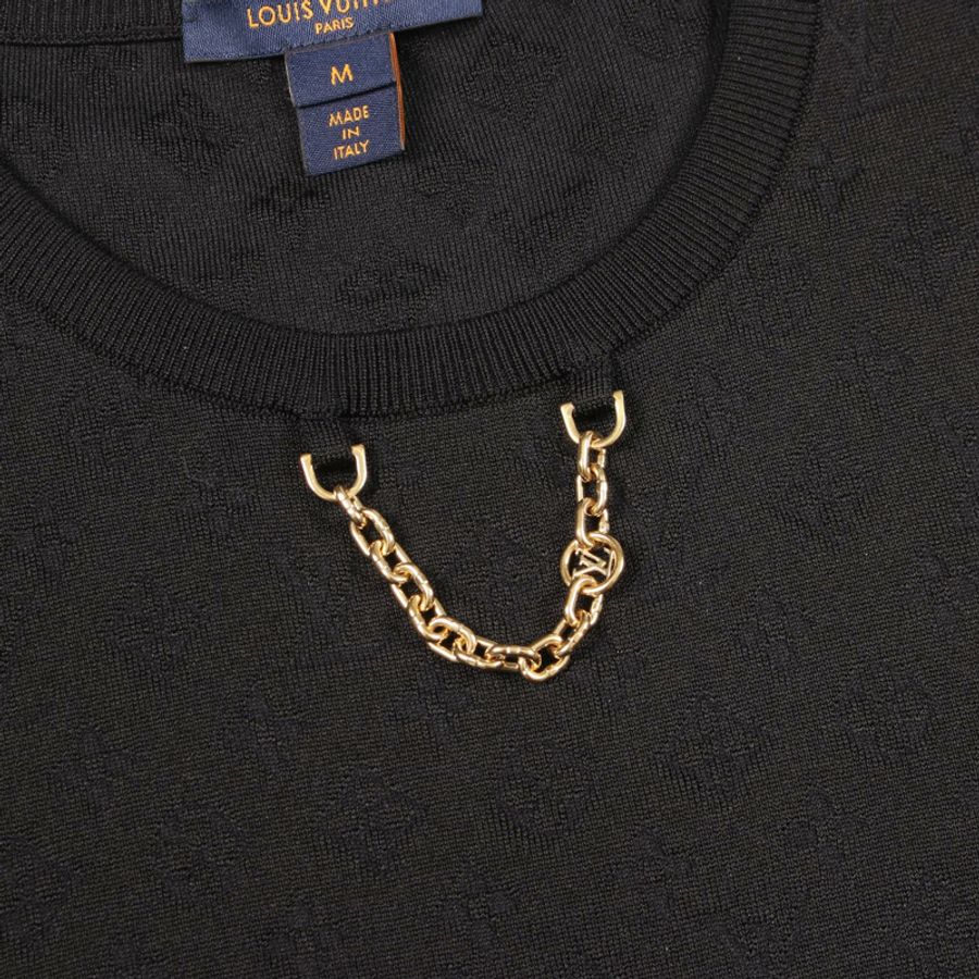 路易威登 Monogram Chain 針織衫 RW221B OJ6 FMKL55 真絲尼龍混紡二手 M 碼-7