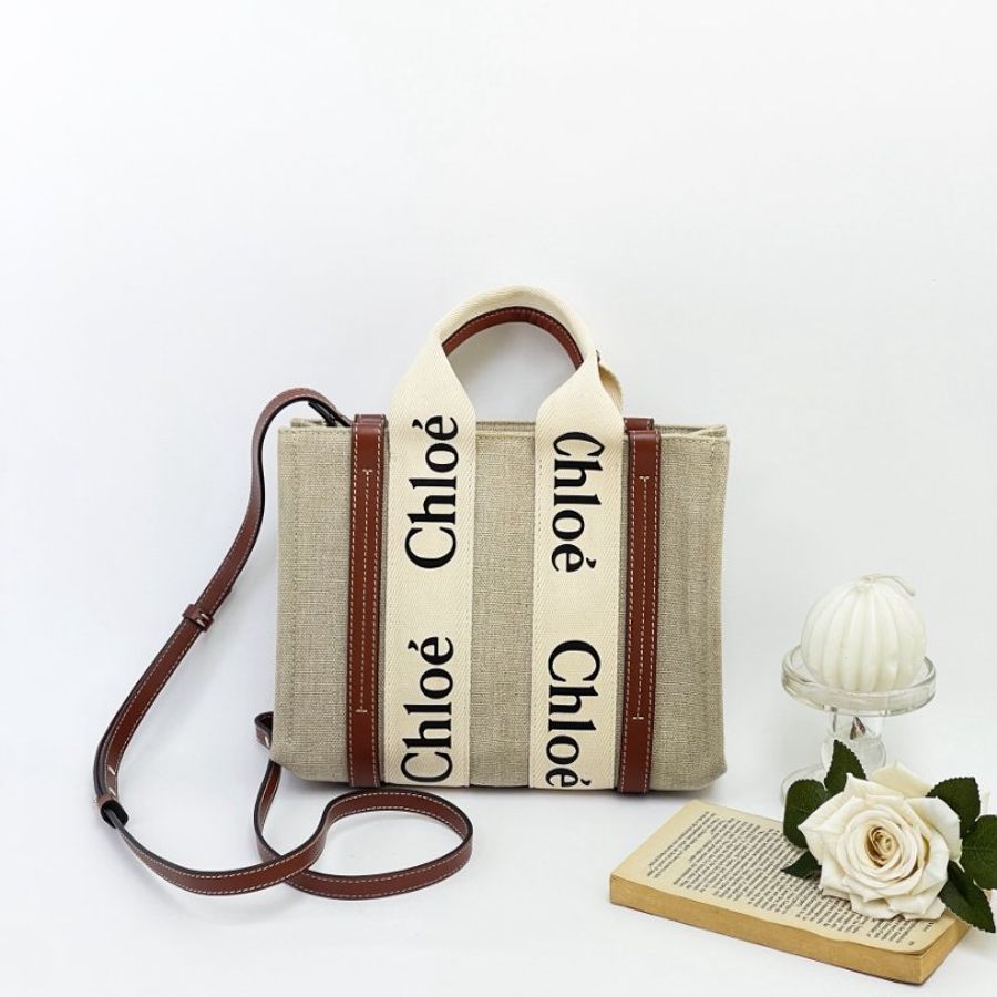 CHLOE WOODY SMALL 經典棕-0