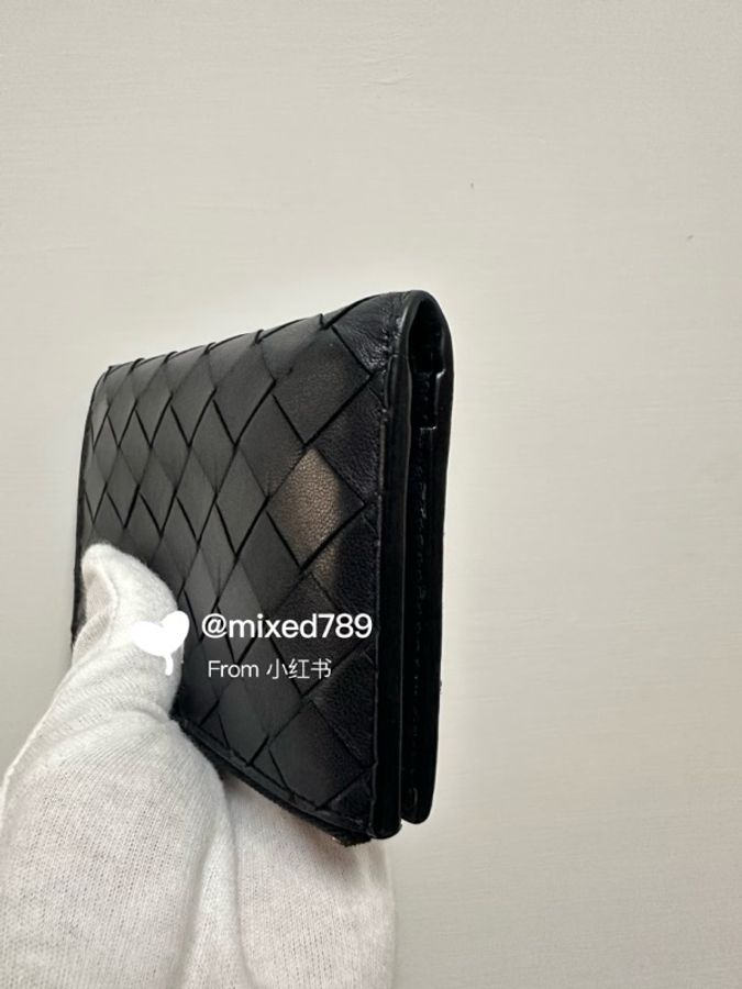 BOTTEGA VENETA BV 牛皮 經典編織 短夾 卡夾 皮夾 中夾-7