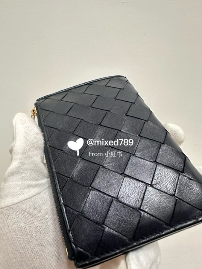 BOTTEGA VENETA BV 牛皮 經典編織 短夾 卡夾 皮夾 中夾-9