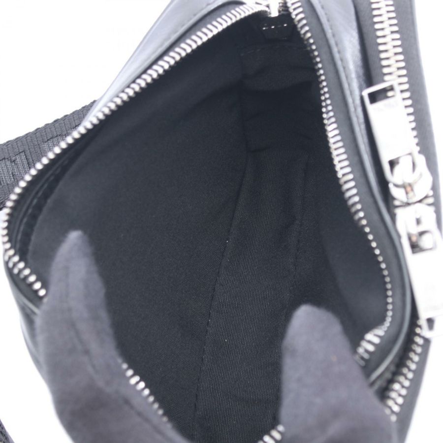 Dior CD 鑽石斜背包 PVC塗層帆布皮革 黑色 二手 男士-2