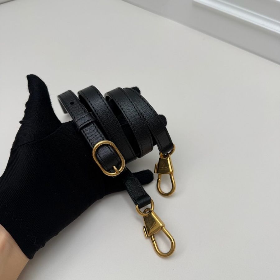 Gucci古馳 Diana系列黑金竹節手柄包 黑色粒面牛皮+竹節手柄-8