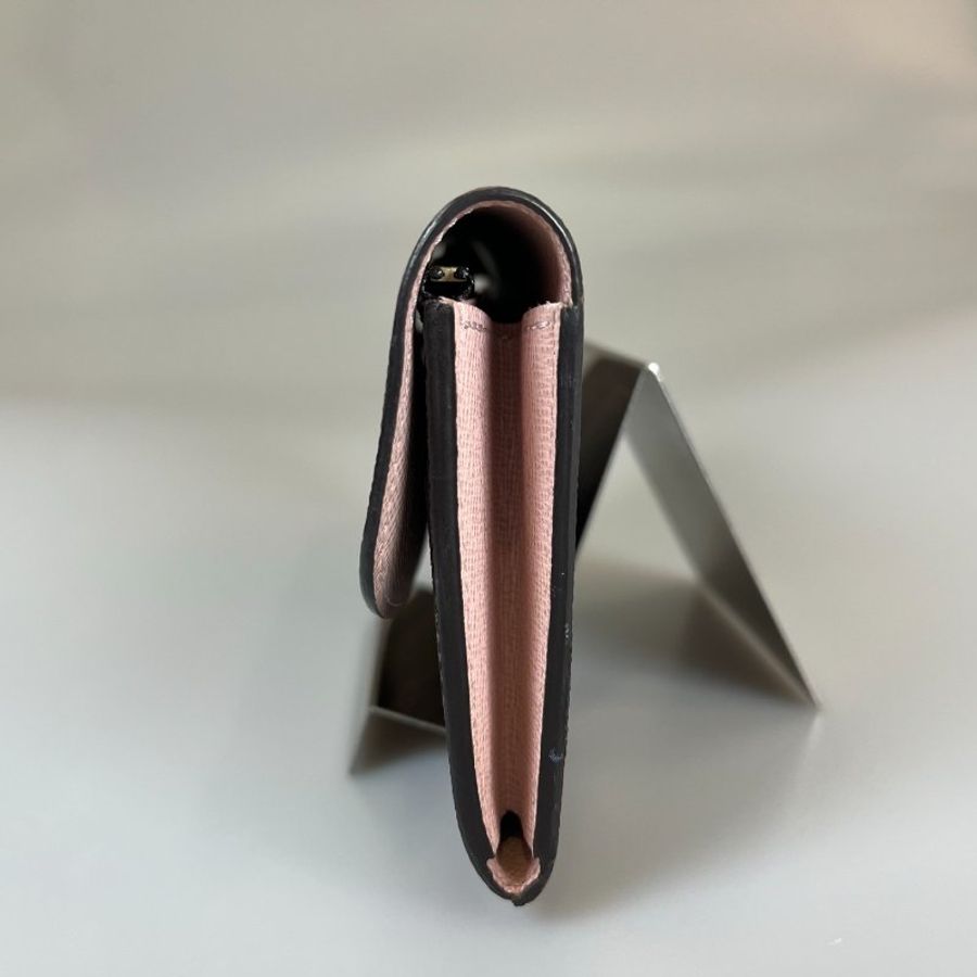 LV M61289/晶片款 老花EMILIE信封長夾 粉豆豆-2