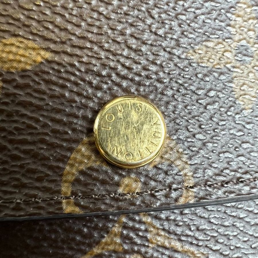 LV M61289/晶片款 老花EMILIE信封長夾 粉豆豆-11