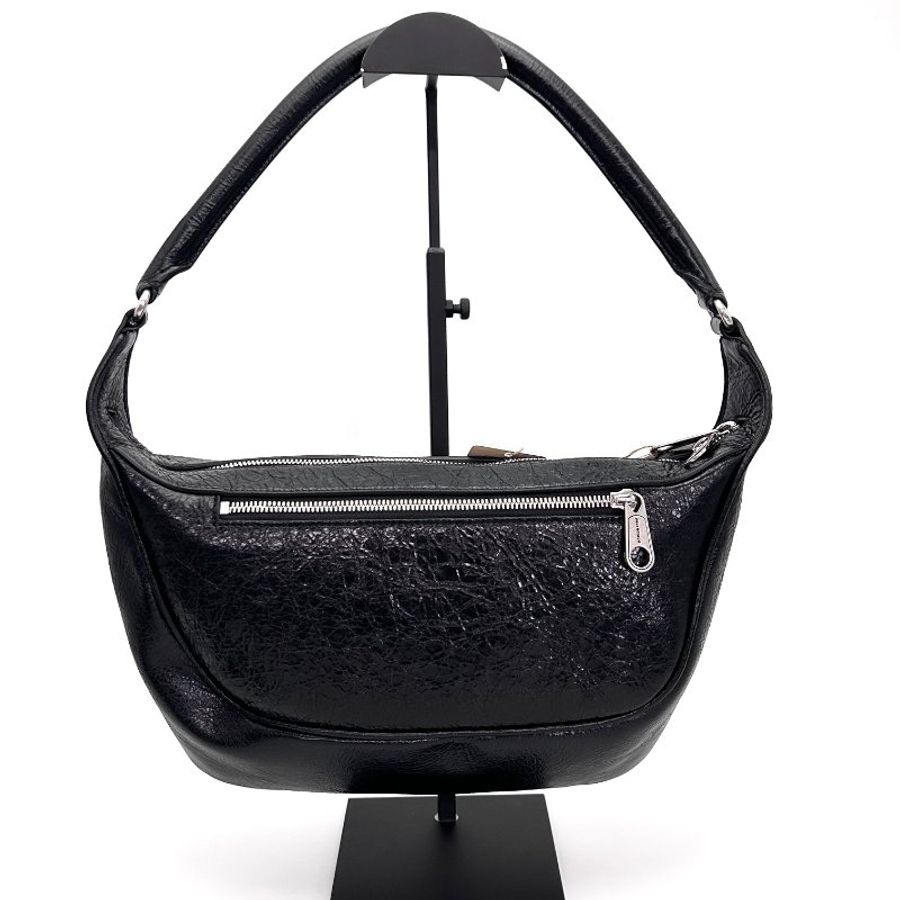 ️BALENCIAGA 黑色Raver腋下機車包 24*19*7 98新配件塵袋-7