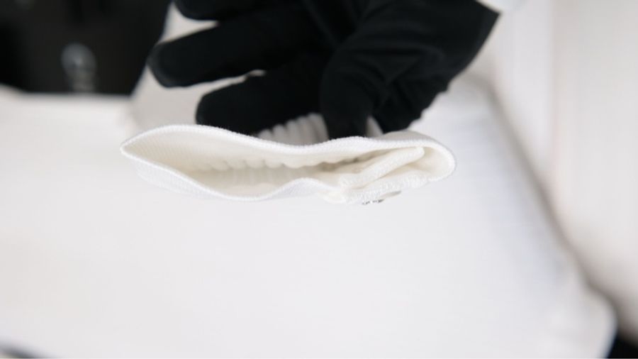 Chanel 07年白色针织白银扣四口袋开衫外套-17