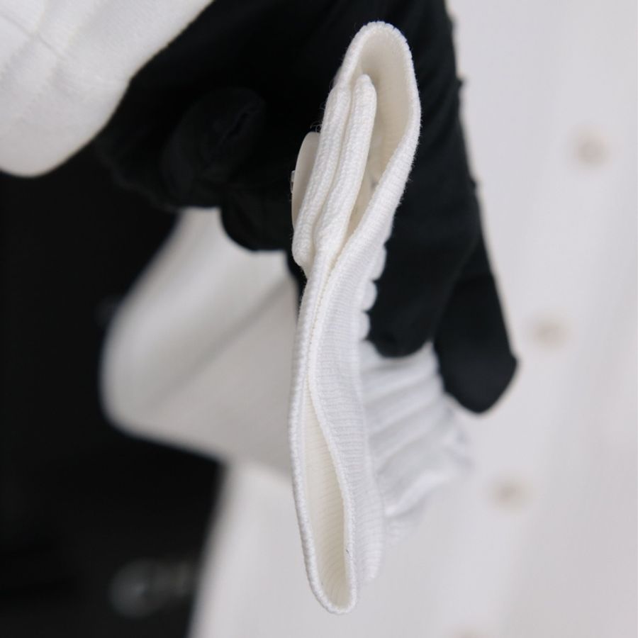 Chanel 07年白色针织白银扣四口袋开衫外套-19