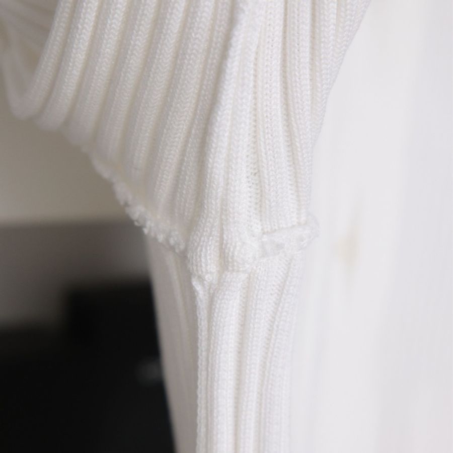 Chanel 07年白色针织白银扣四口袋开衫外套-34