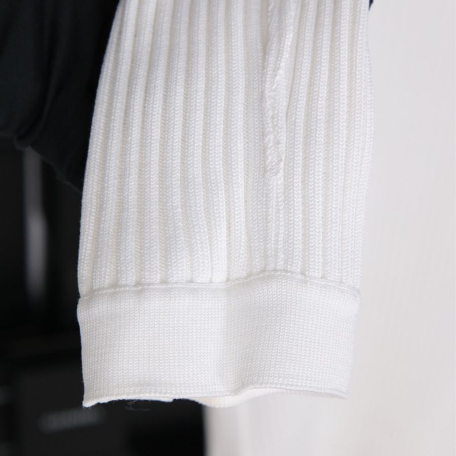 Chanel 07年白色针织白银扣四口袋开衫外套-36