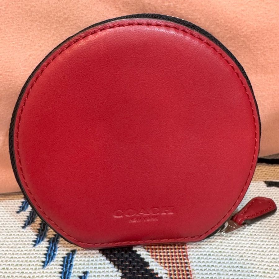 Coach絕版童趣款 街頭風笑臉 圓形零錢包/拉鍊小包-6