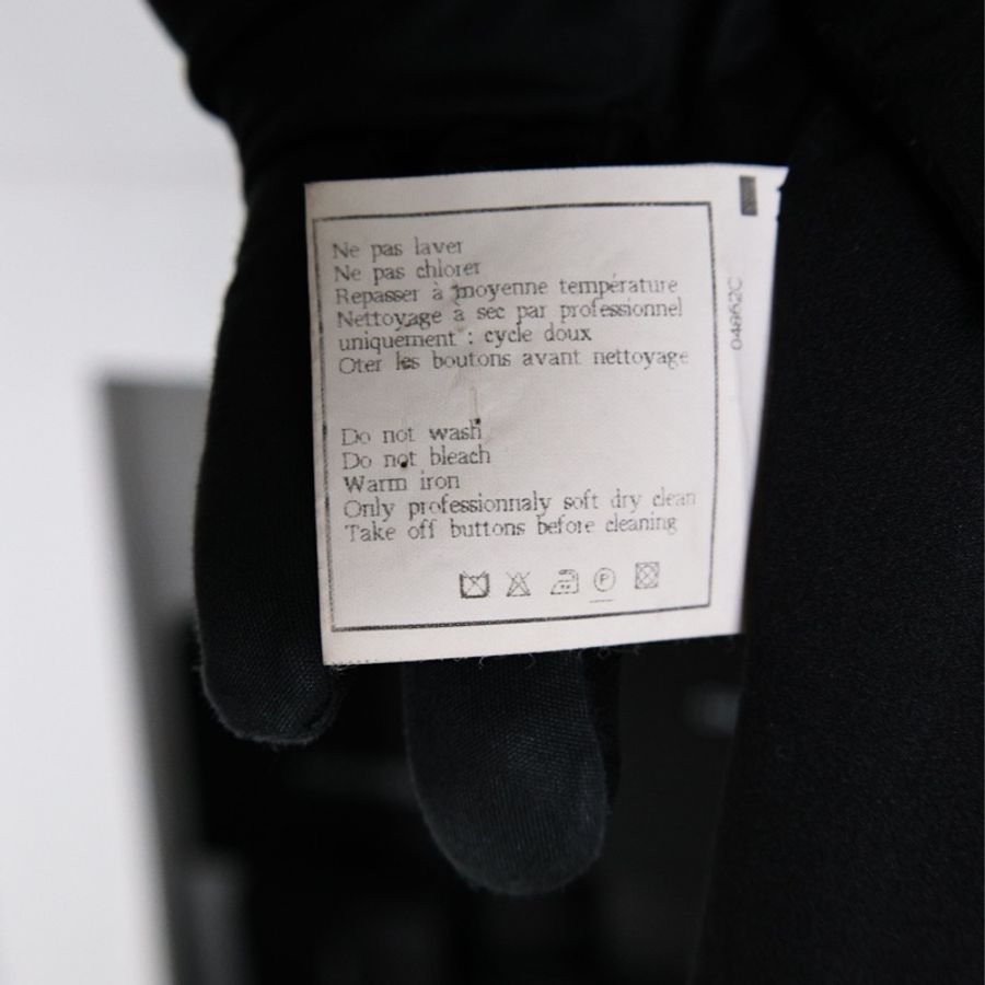 Chanel 96年黑色琉璃扣四口袋长款连衣裙外套-14