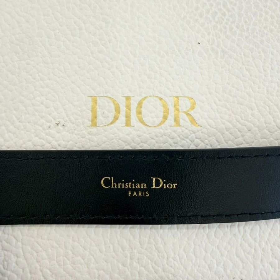 *SHIHNA名牌精品* DIOR d-Fence黑金字母皮帶 女版80cm-4