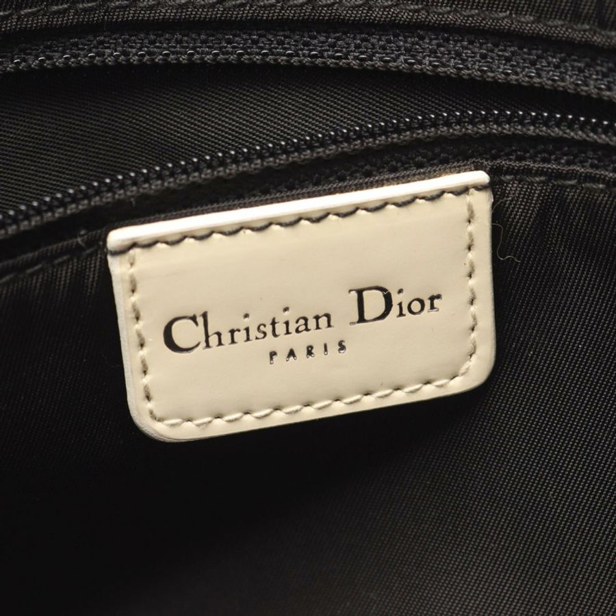 Dior Maris Pearl 斜背單肩包 羊毛皮革 白色 黑色 二手 女士-3