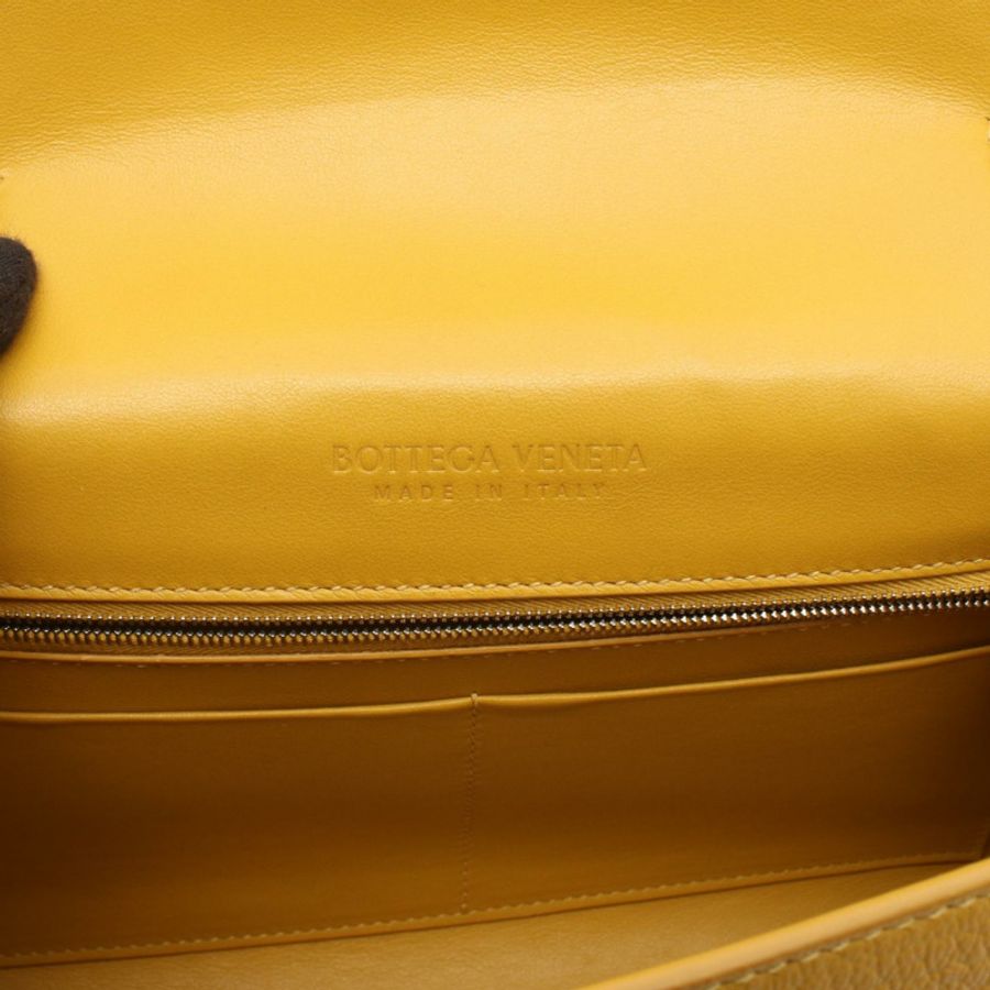 BOTTEGA VENETA 2WAY 單肩包 皮革 黃色 二手 女士-3