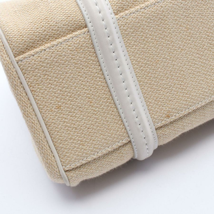 Dior My Dior Frame 手提包，皮革拉菲草編織，米白色，二手女款-8