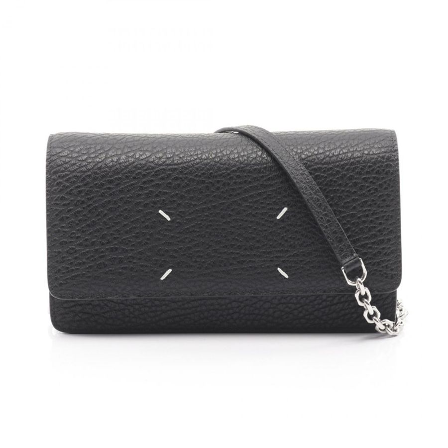 Maison Margiela 鏈條單肩包 SA3UI0008P4455T8013 皮革 黑色 全新 女士-0