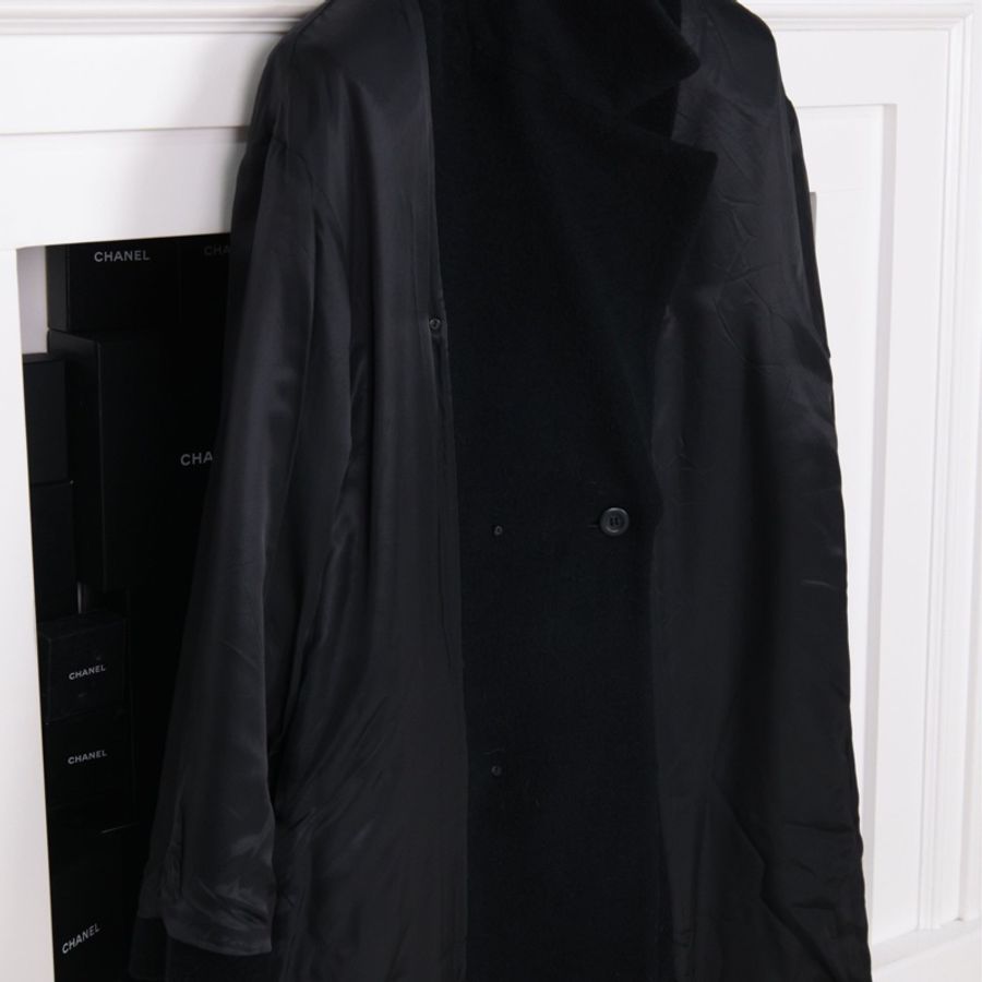 Givenchy黑金双排扣羊毛大衣外套-7