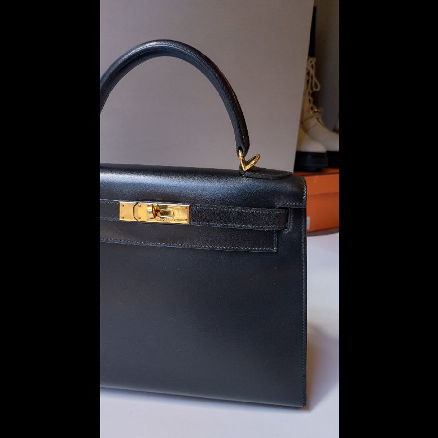 Hermes 金釦黑box 皮凱莉包 Kelly 28-6