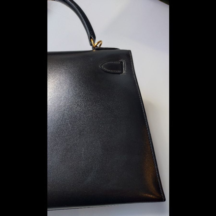Hermes 金釦黑box 皮凱莉包 Kelly 28-9