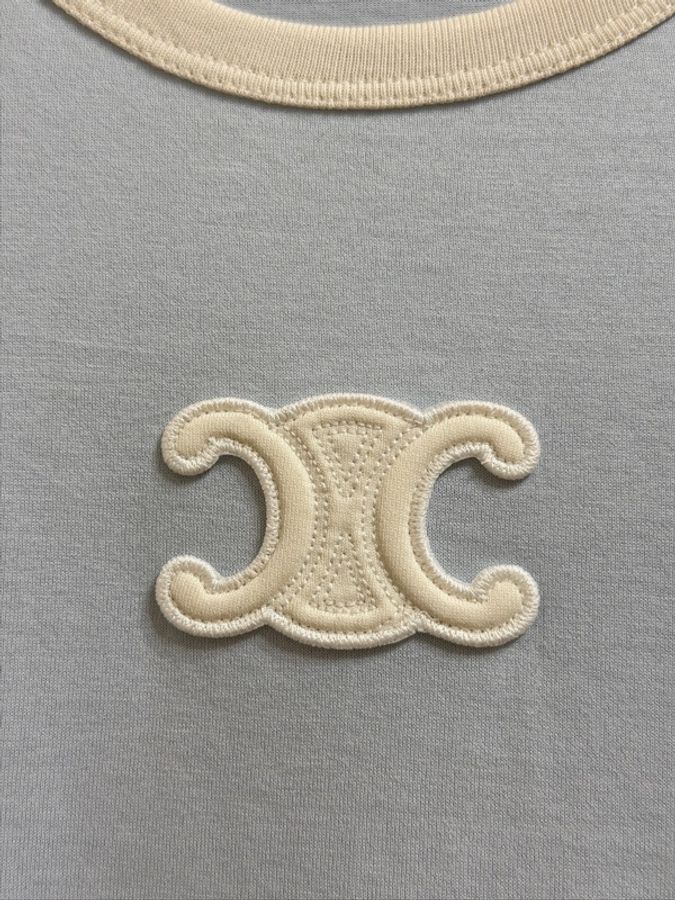 Celine寶寶藍T恤 凱旋門logo-13