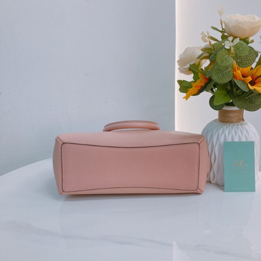 MS0762 Coach 蔻馳 手提 斜背 三用 硬牛皮 粉色 銀扣 Sage Carryall Mini Calfskin Pink x PHW-6