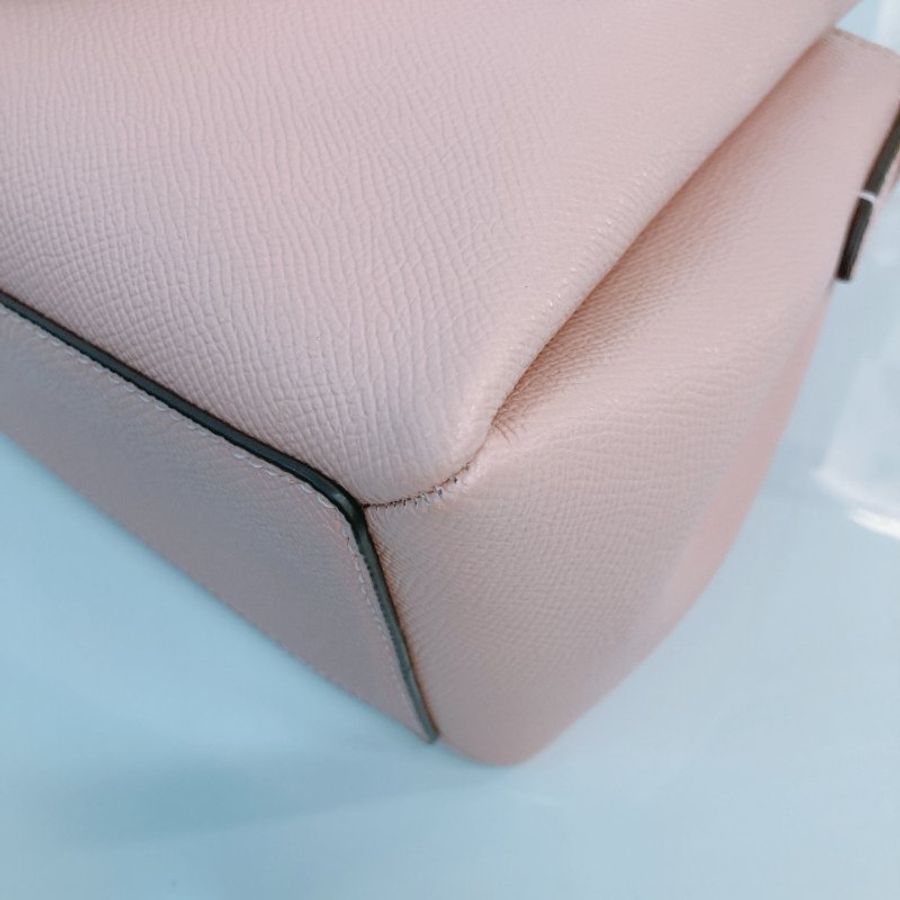 MS0762 Coach 蔻馳 手提 斜背 三用 硬牛皮 粉色 銀扣 Sage Carryall Mini Calfskin Pink x PHW-8